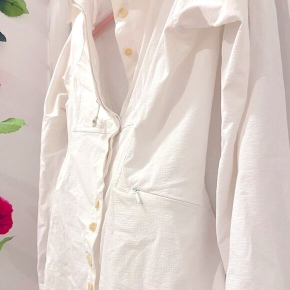 🌷 Chlorophylle🌷 White Chemise Travel Shirt - Picture 14 of 16